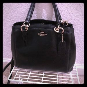 Coach black leather purse